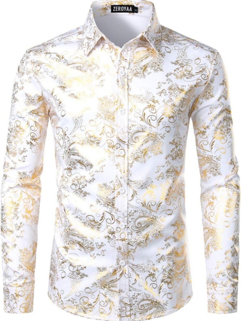 Stylish Men's Luxury Floral Paisley Button Down Shirt - Perfect for Any Occasion